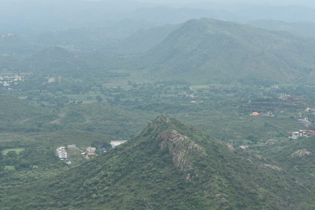 Hilltop View of Sajjangarh Monsoon Palace, Udaipur, Rajasthan