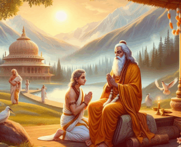 Traditional Indian values - Shishya Expressing Gratitude to the Guru